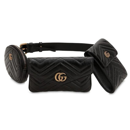 GU Leather Belt Bag Set