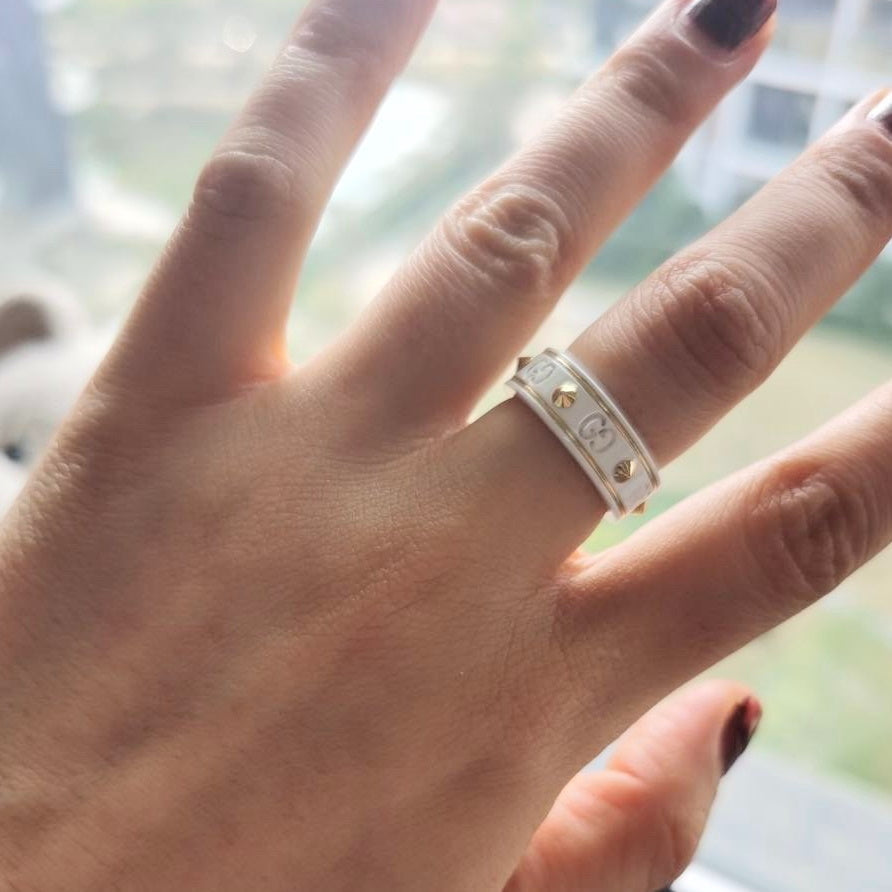 GU Fashion Rings White