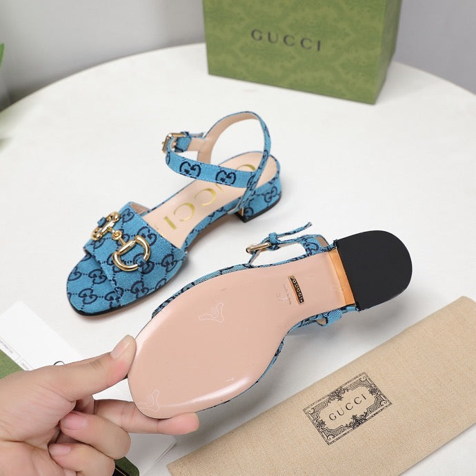 GU Sandals Monogram  2 Color 's Mule