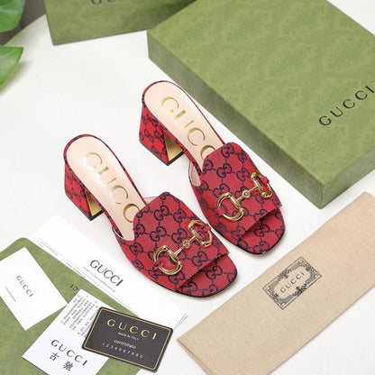 GU Slippers Toe Monogram  2 Color 's Mule