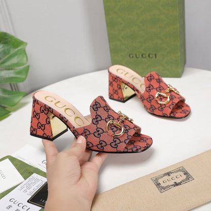 GU Slippers Toe Monogram  2 Color 's Mule
