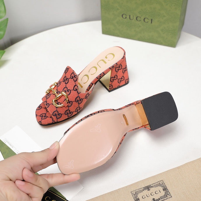 GU Slippers Toe Monogram  2 Color 's Mule