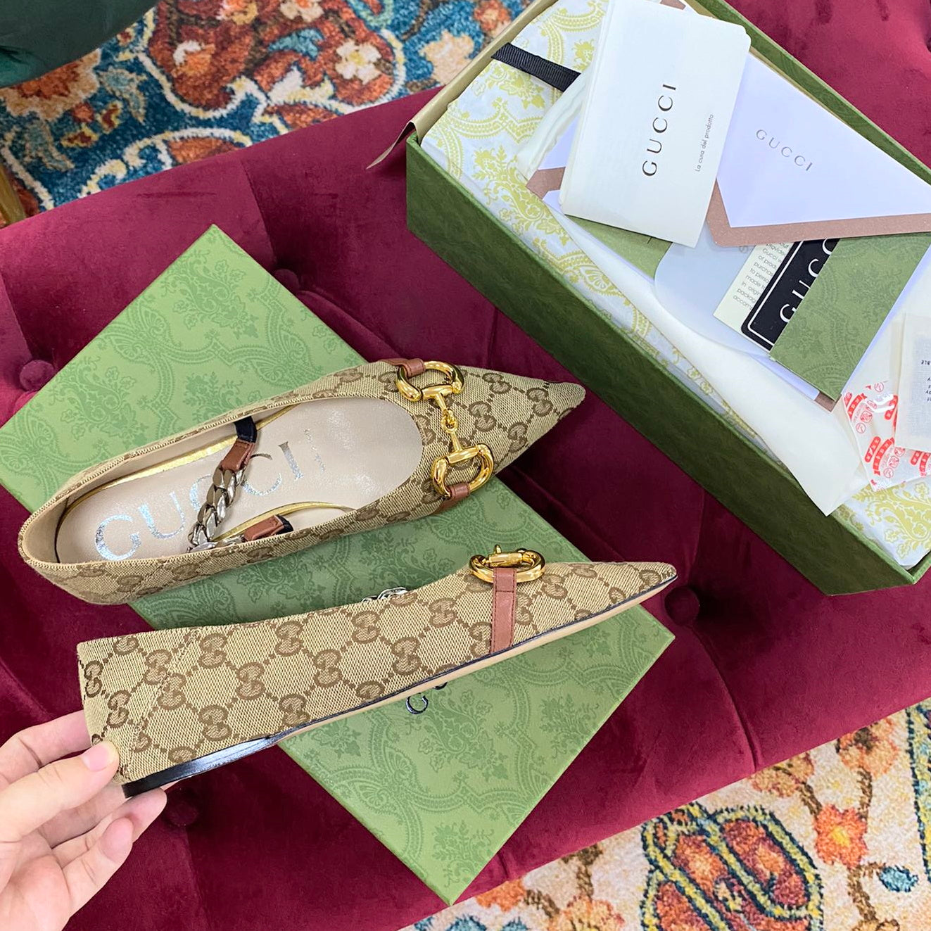 GU Shoes Flat Ballet  2 Color 's Mule