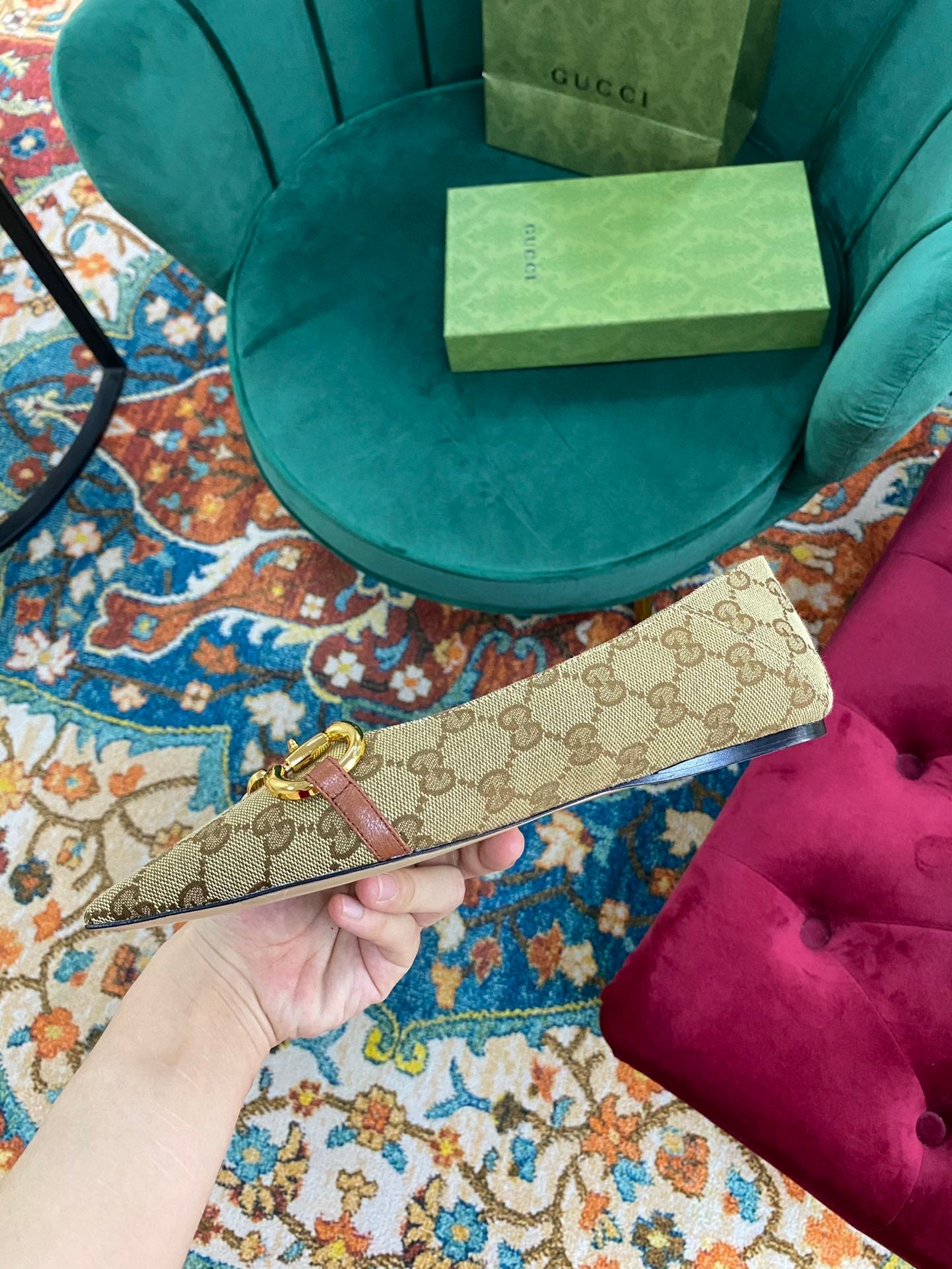 GU Shoes Flat Ballet  2 Color 's Mule