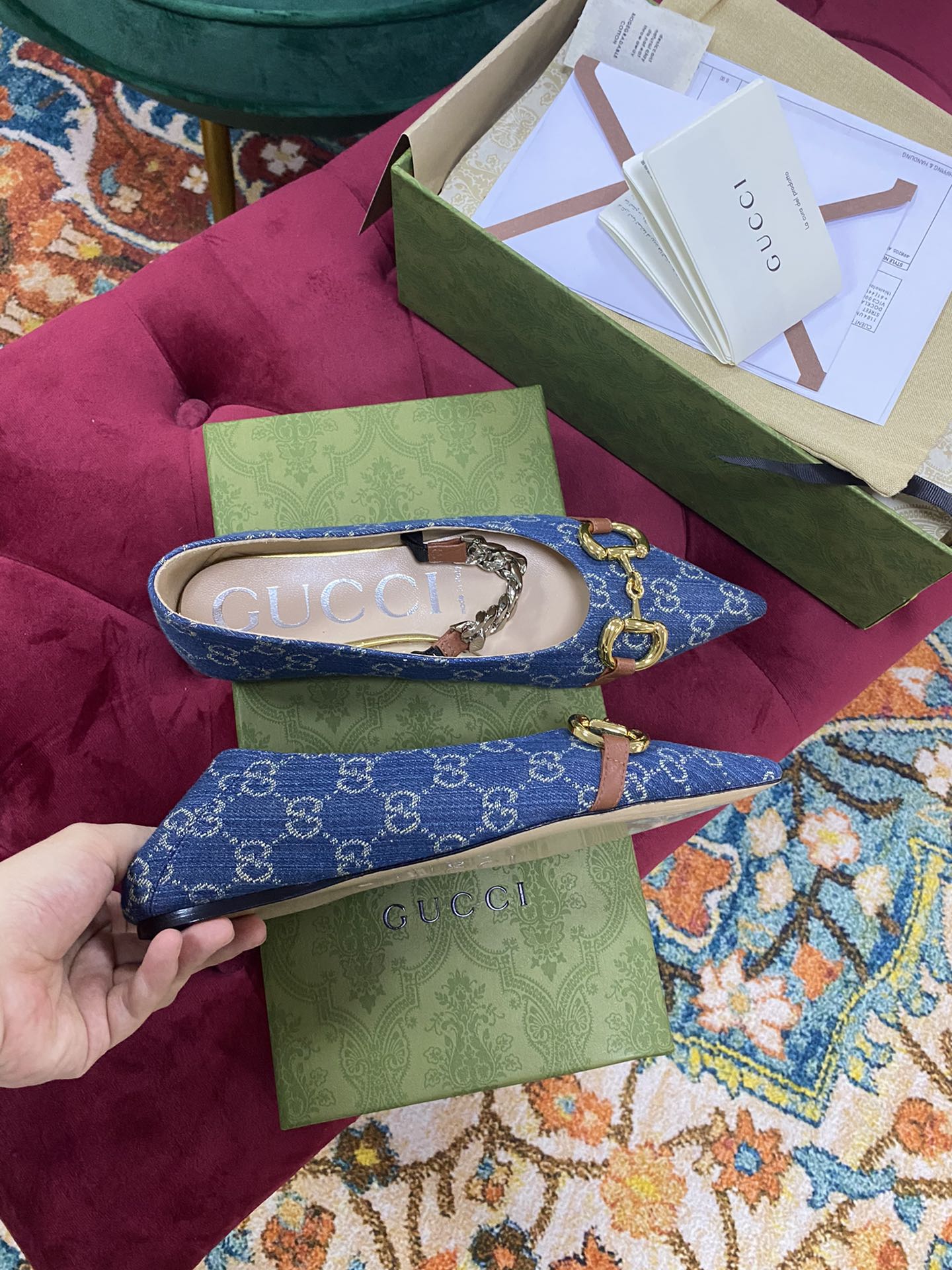 GU Shoes Flat Ballet  2 Color 's Mule