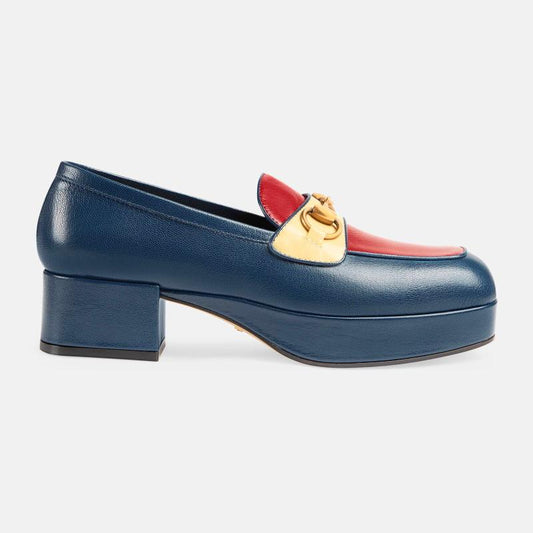 GU Shoes Platform Loafer Red