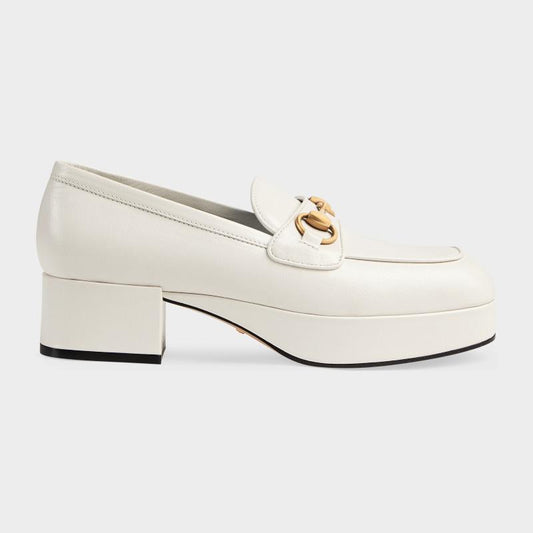 GU Shoes Platform Loafer White