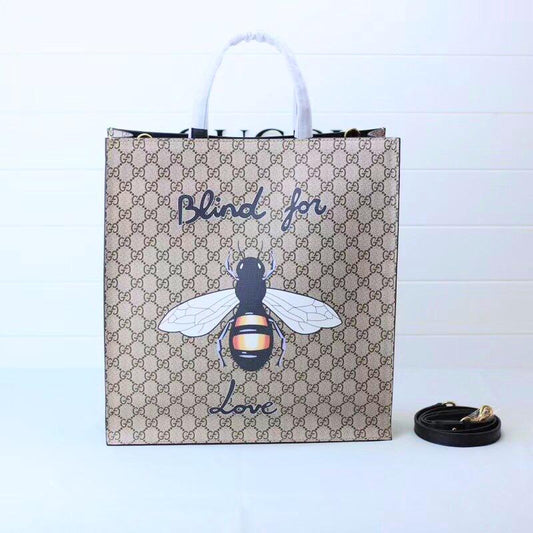 Bee print soft GG Supreme tote