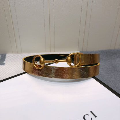 GU Belt leather Gold