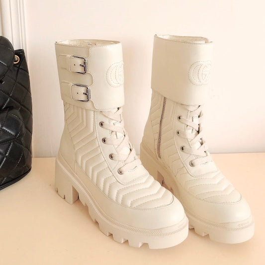 GU  Boots White