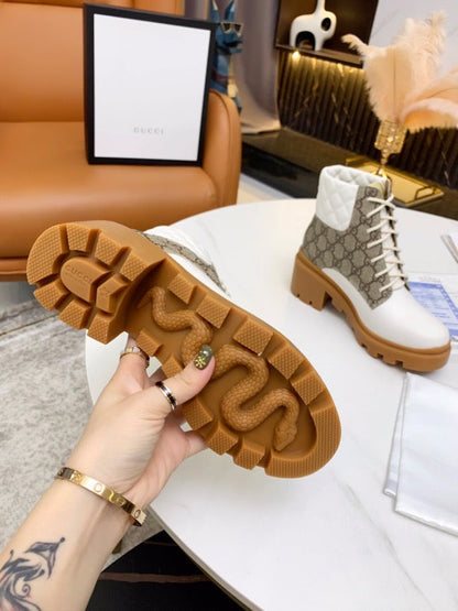 GU Boots Logo Wedge Platform