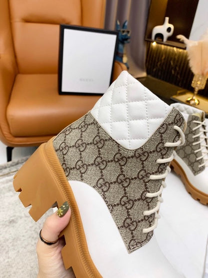 GU Boots Logo Wedge Platform