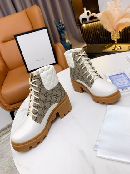 GU Boots Logo Wedge Platform