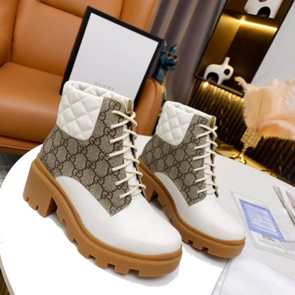 GU Boots Logo Wedge Platform