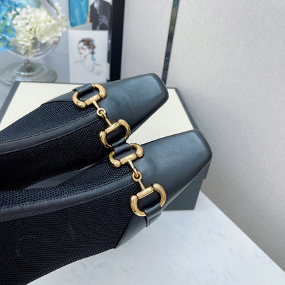 GU Boots Low Heels  2 Color 's Mesh