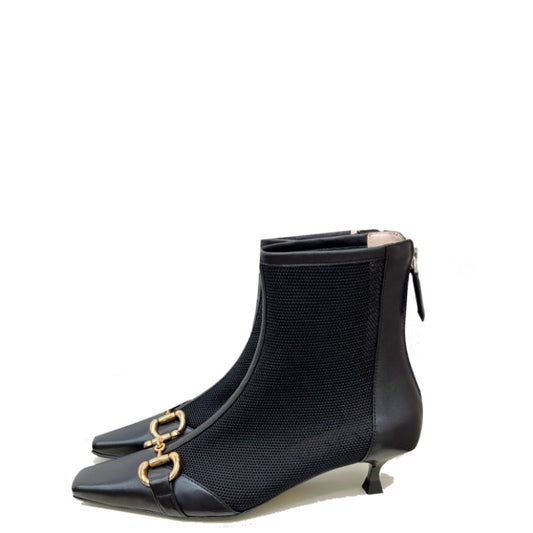 GU Boots Low Heels  2 Color 's Mesh