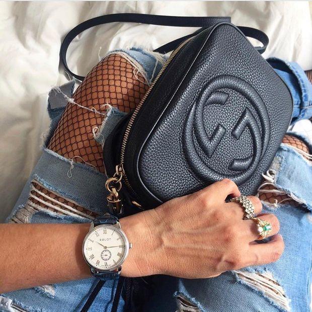 GU Smal Bag Soho Disco Black White