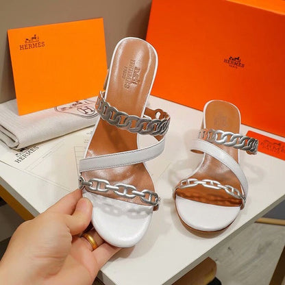 HRM Slippers Sandals White