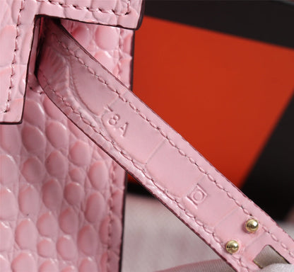 HRM Bag Kell Croco 22 cm Pink