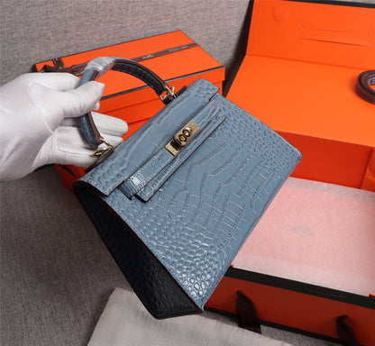 HRM Bag Kell Croco 22 cm Blue