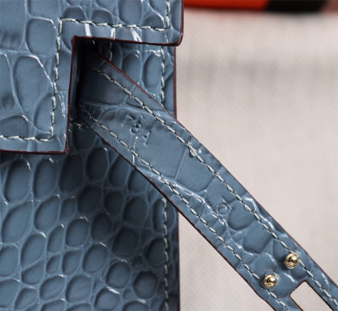 HRM Bag Kell Croco 22 cm Blue