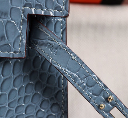 HRM Bag Kell Croco 22 cm Blue