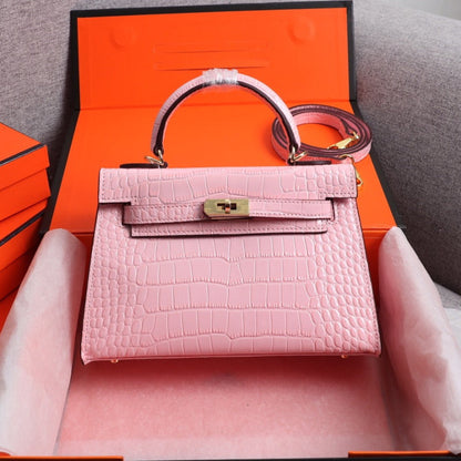 HRM Bag Kell Croco 22 cm Pink
