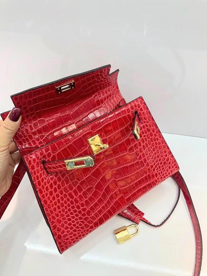 HRM Bag Kell Croco 22 cm Bordeaux