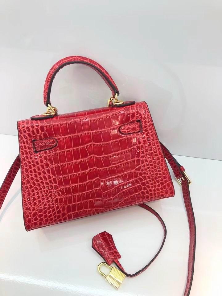 HRM Bag Kell Croco 22 cm Bordeaux