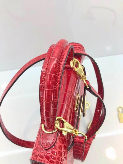 HRM Bag Kell Croco 22 cm Bordeaux