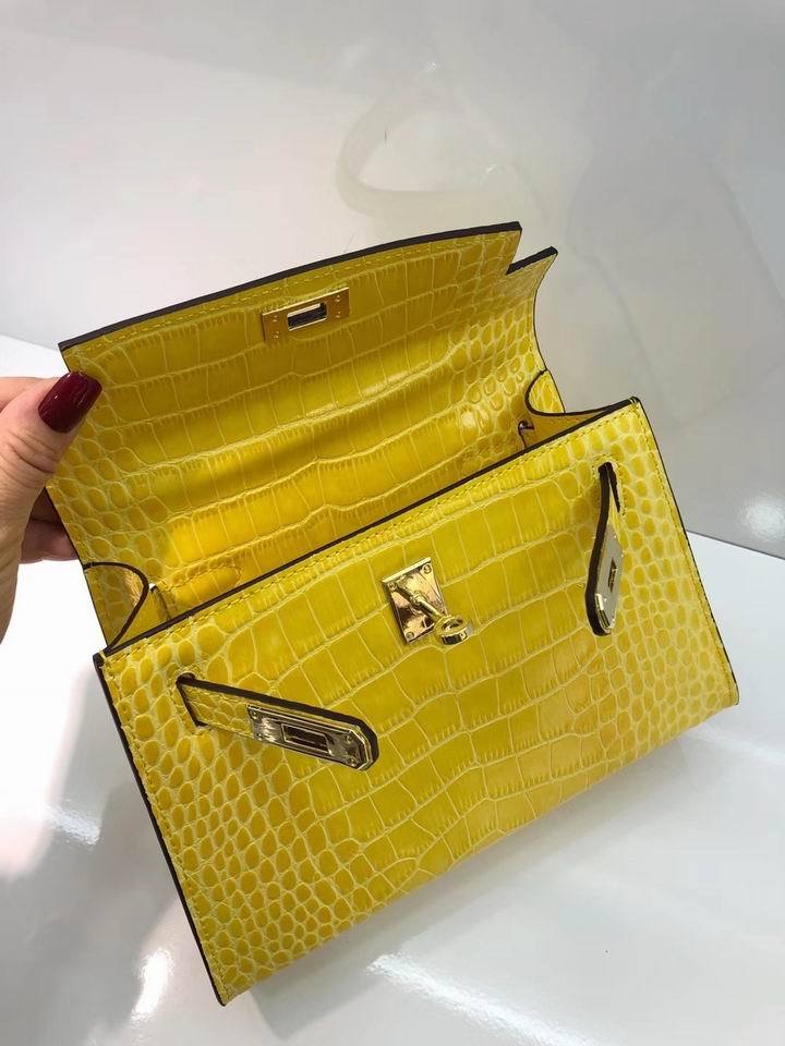 HRM Bag Kell Croco 22 cm Yellow