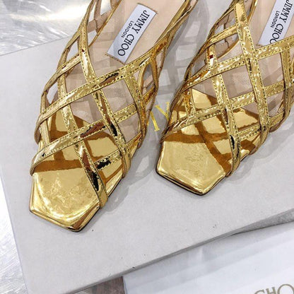 JIMY CHU Slippers Mule  Gold