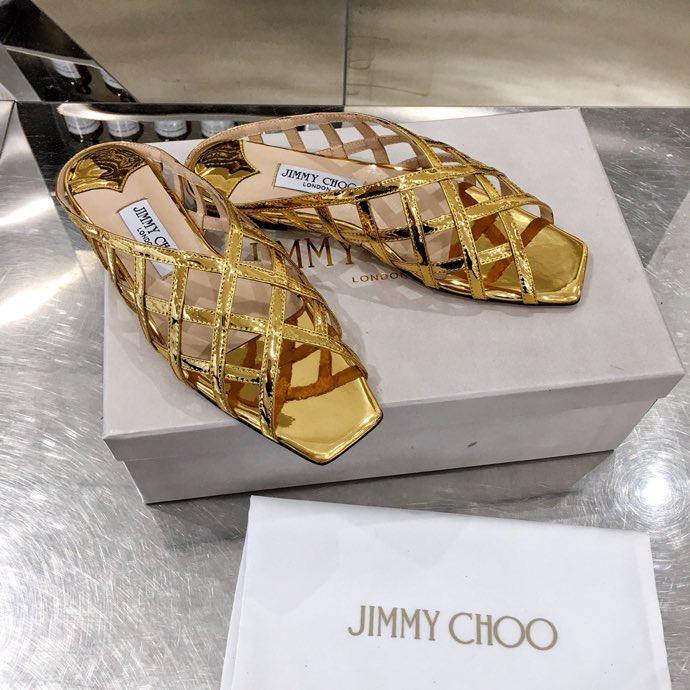 JIMY CHU Slippers Mule  Gold