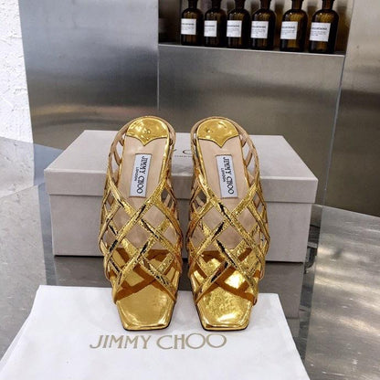 JIMY CHU Slippers Mule  Gold