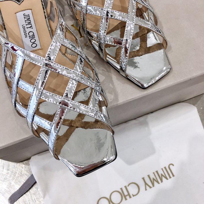JIMY CHU Slippers Mule  Silver