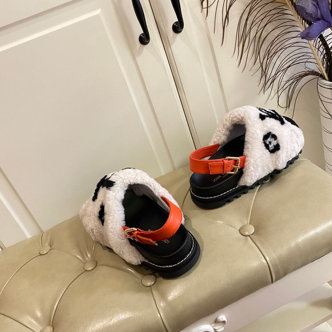 LU  Sandals Fur 2 Color 's