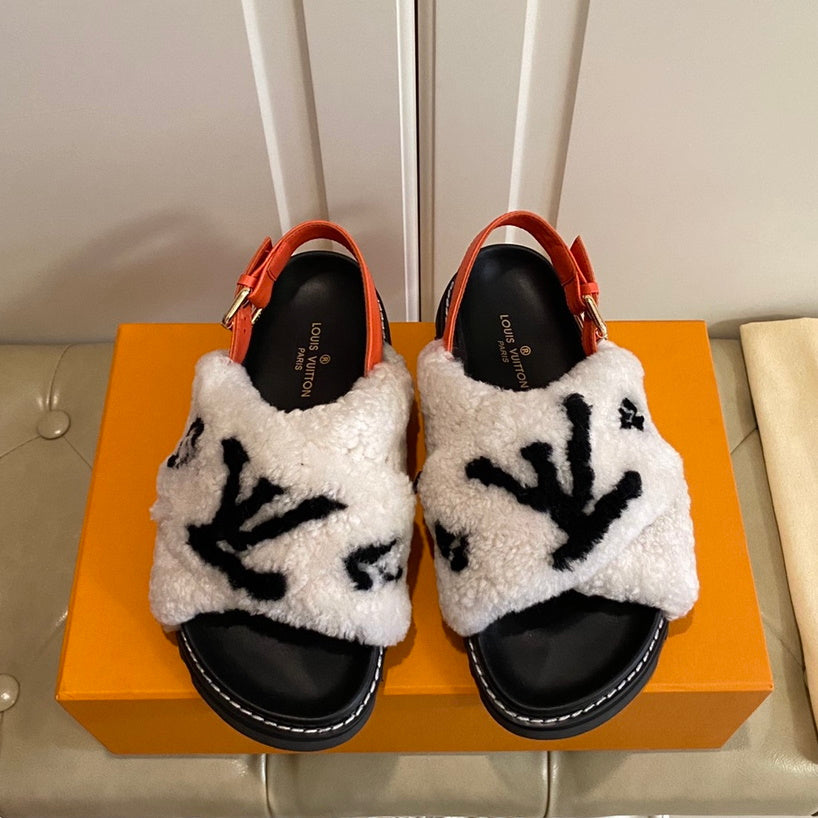LU  Sandals Fur 2 Color 's