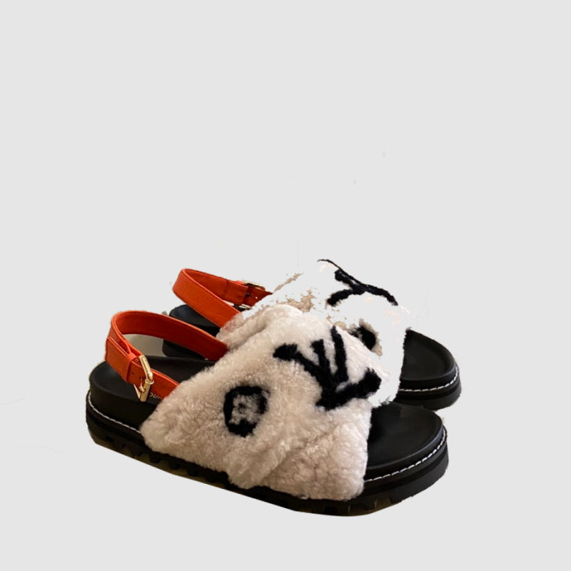 LU  Sandals Fur 2 Color 's