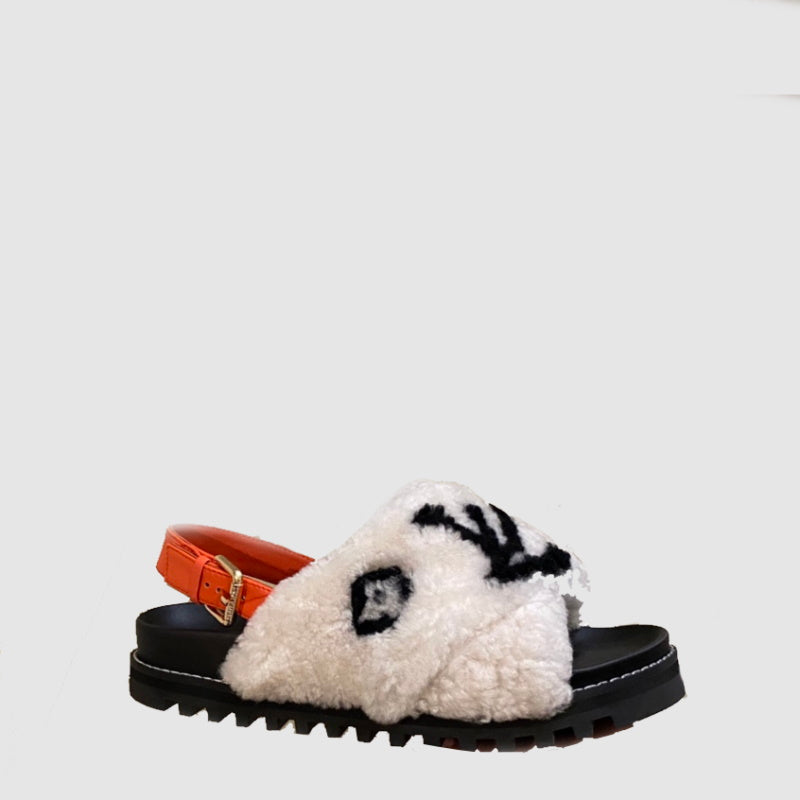 LU  Sandals Fur 2 Color 's