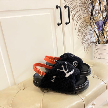 LU  Sandals Fur 2 Color 's