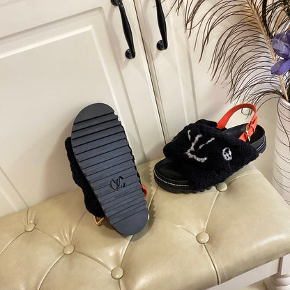 LU  Sandals Fur 2 Color 's