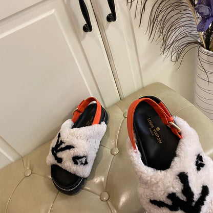 LU  Sandals Fur 2 Color 's