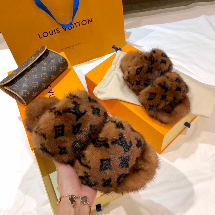 LU  Slippers Bom Dia Mink 2 Color 's