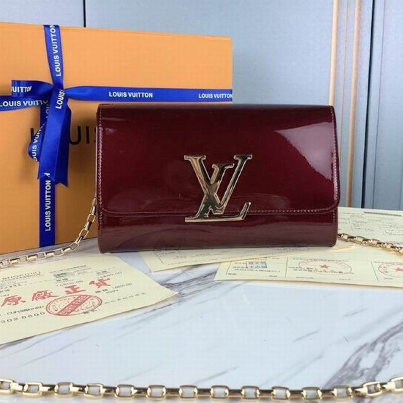 LU Bag Evening Shoulder Bordeaux