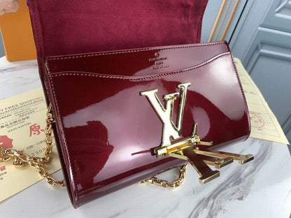 LU Bag Evening Shoulder Bordeaux