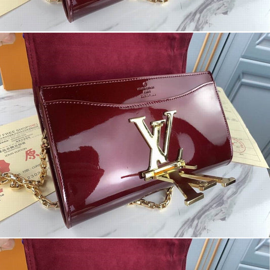 LU Bag Evening Shoulder Bordeaux