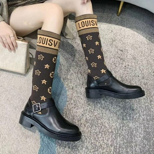 LU Boots Black Knees
