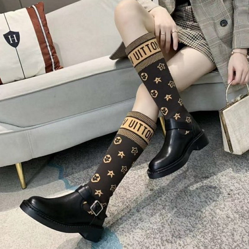 LU Boots Black Knees