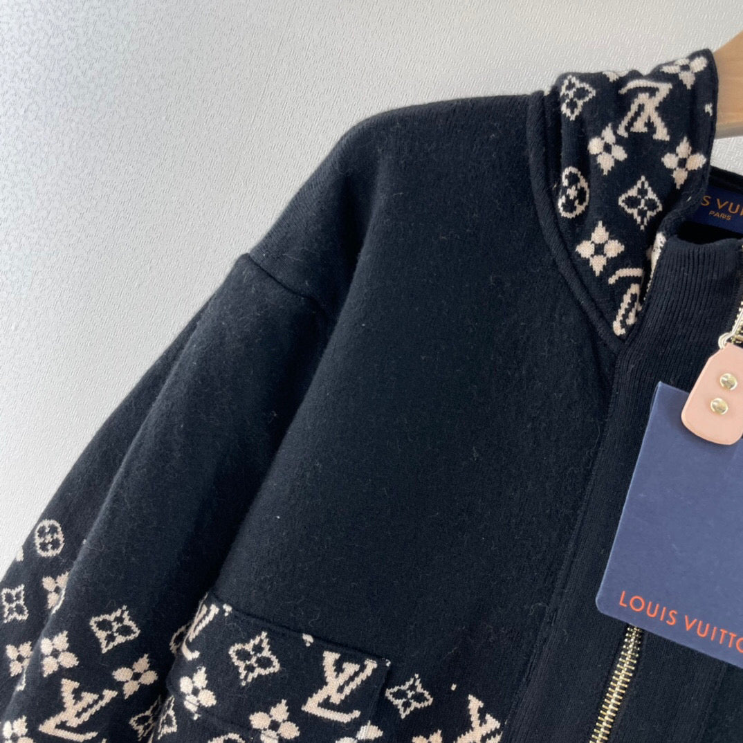 LU Jacket Knit Oversized Monogram Woman