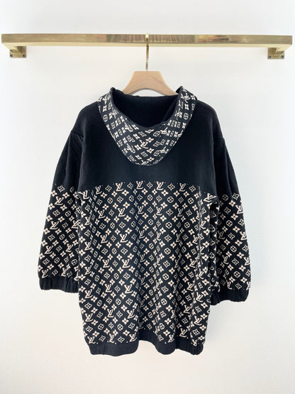 LU Jacket Knit Oversized Monogram Woman